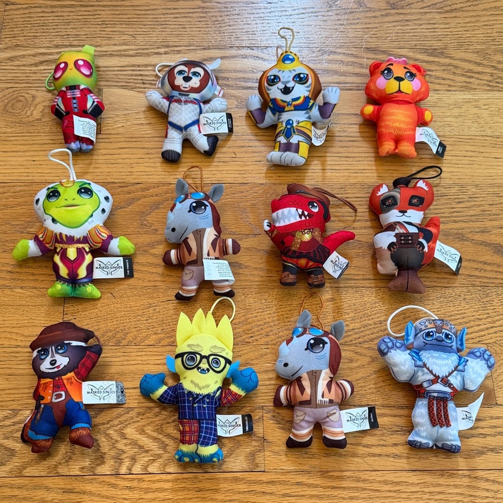 Masker Singer Set of 12 Plush Characters McDonalds Give Away